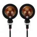 Pair 12V 5W Motorcycle Turn Signal Lights Scooter Bulbs Cafe Racer Universal 10mm