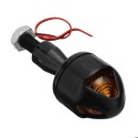 Pair 12V 5W Universal Retro Metal Amber Modified Turn Signal Lights Lamps