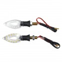 Pair 12V Motorcycle LED Turn Signal Indicator Lights Strobe Flash Blinker Amber Blue Lamp Universal