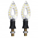 Pair 12V Motorcycle LED Turn Signal Indicator Lights Strobe Flash Blinker Amber Blue Lamp Universal