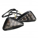 Pair Motorcycle 11 LED Turn Signals Lights Indicators Triangle Abmer