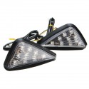 Pair Motorcycle 11 LED Turn Signals Lights Indicators Triangle Abmer