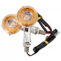 Pair Skeleton LED Turn Signal Indicator Light For Harley Davidson Honda Suzuki Kawasaki