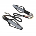 Universal Motorcycle 2 PCS Turn Signal Flowing Lights Waterproof LED Indicator