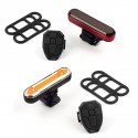 Wireless USB Rechargeable Remote Control Turn Signal Bicycle Tail Light 50 Lumen