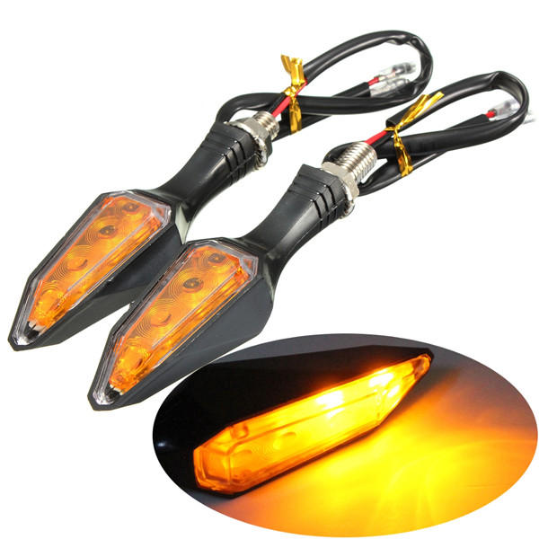 Yellow Light Universal 12V 4LED Motorcycle Turn Signal Indicators Lights Lamp
