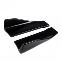 2Pcs 35CM Black Universal Car Side Skirt Rear Bumper Lip Splitter Winglet Aprons