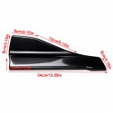 2Pcs 35CM Black Universal Car Side Skirt Rear Bumper Lip Splitter Winglet Aprons