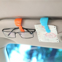 2pcs Multi-functional Car Sun Visor Glasses Clip Fixed Mount Ticket Card Holder Storage Clips