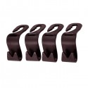 4pcs Car Seat Back Hook Head Rest Storage Hanger Bag Holder Organizer Universal