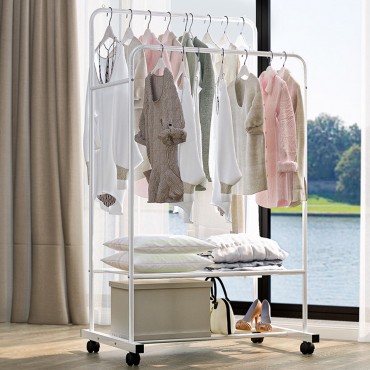 81X37X4CM Floor Cloth Wardrobe Hanger Holder Iron Metal Clothes Organizer