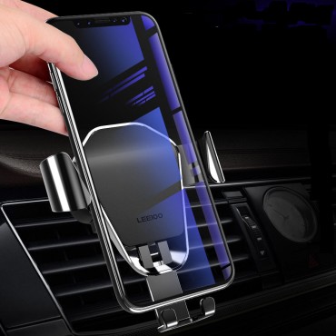 Buckle Type Gravity Linkage Car Air Vent Phone Holder 360° Rotation Stand Universal for Iphone X