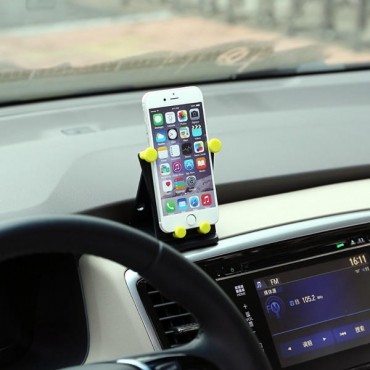 N07 Cute Smile Face Multifunctional Car Vehicle Foldable Phone Holder for iPhone Xiaomi
