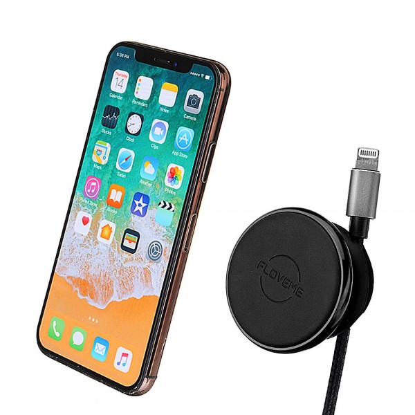 Cable Clip Car Air Vent Magnetic Phone Holder Aluminium Alloy Mount Stand for iPhone XS