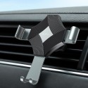 Diamond Pattern Gravity Car Phone Holder Black or Grey