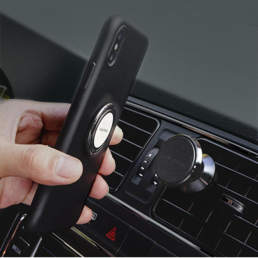 Guildford Car Magnetic Phone Holder 360° Rotation Metal Ring Mount Stand for iPhone XS from