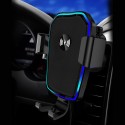 K81 Car Charger Wireless Phone Holder LED 10W Gravity Induction Air Outlet Clip