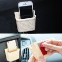 Mini Cream-colored Car Phone Storage Box Paste Type Car Phone Carrying Box Phone Holder