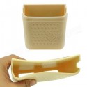 Mini Cream-colored Car Phone Storage Box Paste Type Car Phone Carrying Box Phone Holder