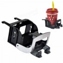 Multifunctional Car Outlet Drink Beverage Holder Cup Phone Stand Sliver Black for 57-72mm