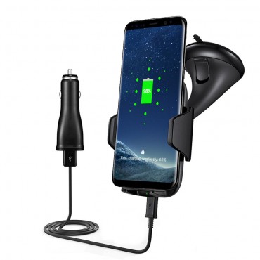Car Wireless Dashboard Air Vent Phone Charger Holder ABS Stand Mounts for Iphone X