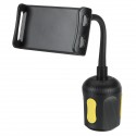 Universal 360°Car Mount Adjustable Gooseneck Cup Holder Cradle Cell Phone Tablet