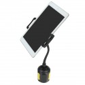 Universal 360°Car Mount Adjustable Gooseneck Cup Holder Cradle Cell Phone Tablet