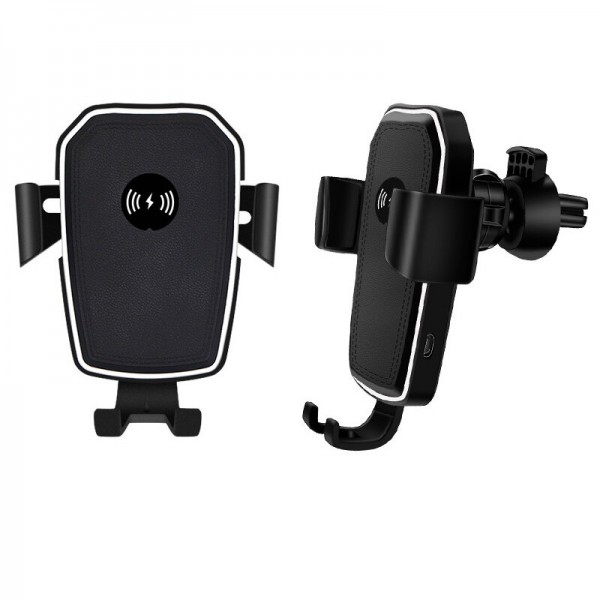 WIS 10W 2 in 1 Qi Wireless Fast Charging Car Charger Mount Phone Holder Air Outlet Bracket