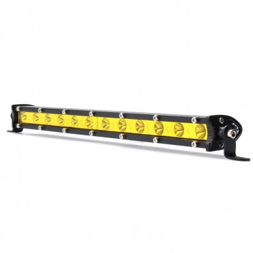 12.6Inch 36W LED Work Light Bar Waterproof Spotlight Yellow DC12-24V for Off Road SUV Truck