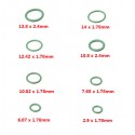 105 Pcs 8 Size HNBR Green Car Air Condition O Rings Seal Seal Ring Gaskets Repair Tool Kit Box