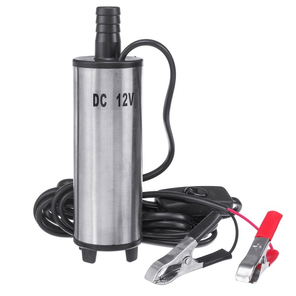 12V Oil Diesel Liquid Electric Fuel Transfer Pump Submersible Water 32L/min with Filter Net