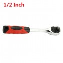 1/4 3/8 1/2 Inch S M L Size Dual Way Gear Ratchet Handle Socket Wrench Repair Tool