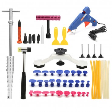 47PCS Car Repairing Paintless Hail Repair Dent Puller Lifter PDR Tools Auto Body Removal Kit