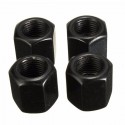 4Pcs Aluminum Alloy Footprint Pattern Car Wheel Tire Valve Stem Covers Caps Black