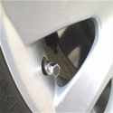 5pcs Car Chrome Alloy Copper Tubeless Rubber Wheel Tyre Valve Stem Dust Cap Cover