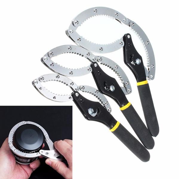 Adjustable Oil Filter Wrench Removal Install Tool Handcuff Type Clamp Spanner Car Truck