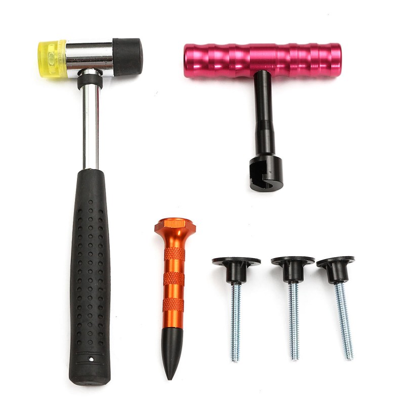 Paintless Dent Repair Tabs Slide Hammer Puller Lifter Kit Hail Removal Tools Kit 