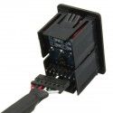 Universal Car Audio 3.5mm 3 RCA AUX USB Male Dash Flush Mount Adapter