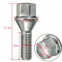 Wheel Nut Bolt Lug Stud Alloy M12x1.5mm 3-series For BMW E21 E30 E36 E46 E90 E92