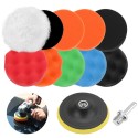 12PCS 3/4/5/6/7 Inch Car Polishing Sponge Pads Kit Polisher Waxing Wollen Buffer Wave Plat Plate Dish Remove Scratches