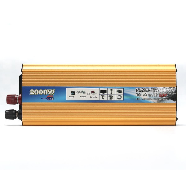 2000W Portable Car Modified Sine Wave Power Inverter Converter DC 24V To AC 220V