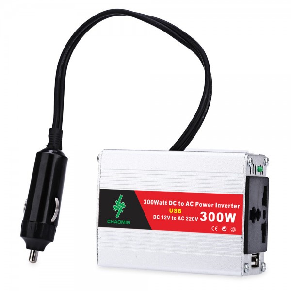 300W Peak Car Power Inverter DC 12V to AC 220V with USB Display Car Converter Inverters