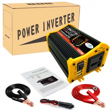 450W Car Power Inverter 12V-220V/110V Voltage Converter with LCD Display Dual USB 8 Safety Protection