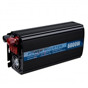 6000W Car Power Inverter Modified Sine Wave Converter DC 12V to AC 220V Built-in Cooling Fan With Fuse