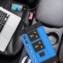 750W Peak Car Power Inverter DC 12V To 220V 110V AC 3.6A Four USB Modified Sine Wave Converter With Colorful LCD Screen