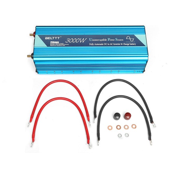 DC 12V 24V to AC 110V UPS 3000W Peak 6000W Pure Sine Wave Power Inverter and Charger