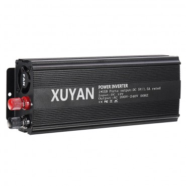 2000W Peak Car Power Inverter DC 12/24V to AC 110/220V Modified Sine Wave Converter with USB Charging Port