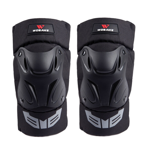 14.2-19.7inch Universal Motorcycle Racing Knee Pads Armor Protective Guard Black