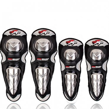 HX-P19 Motorcycle Stainless Armor Racing Protective Elbow Knee Pads