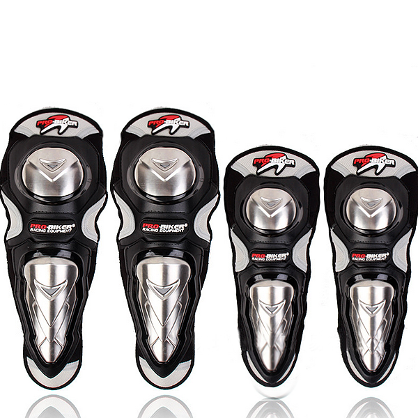 HX-P19 Motorcycle Stainless Armor Racing Protective Elbow Knee Pads